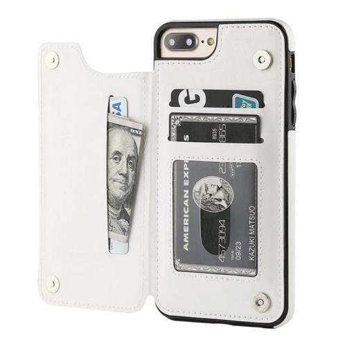 Retro iPhone SE (2020) Leren Flip Case Portefeuille - Wallet, Telecommunicatie, Mobiele telefoons | Hoesjes en Frontjes | Apple iPhone