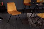 Retro stoel AMSTERDAM STOEL mosterdgeel fluweel design, Huis en Inrichting, Stoelen, Ophalen of Verzenden, Nieuw