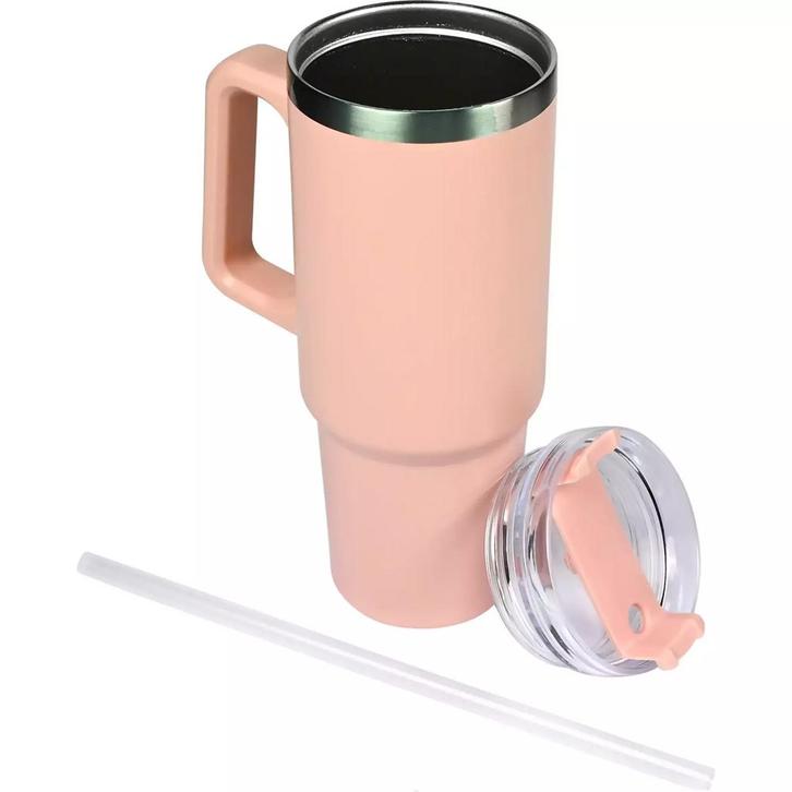 Benson Thermosbeker 900 ml - Dubbelwandig - Roze - Inclus..., Huis en Inrichting, Keuken | Keukenbenodigdheden, Nieuw, Ophalen of Verzenden