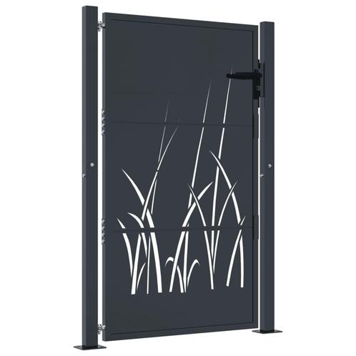 Lasergesneden Poort - 105x155 Antraciet - Tweedekansje, Tuin en Terras, Tuinhekken en Hekwerk, Met poort, Nieuw, IJzer, Tuinhek