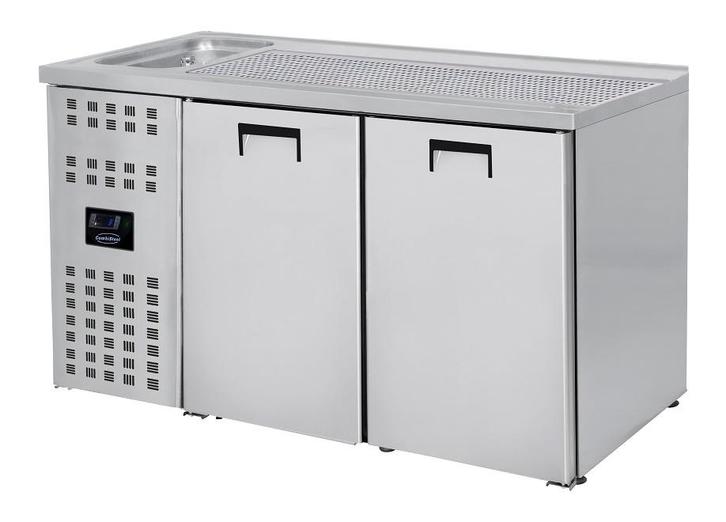 CombiSteel Bierkoeler RVS | 2 Deuren Rechts + Spoelbak Link, Witgoed en Apparatuur, Koelkasten en IJskasten, Ophalen of Verzenden