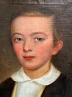 Duitse school (XVIII) - Portrait of a Boy - NO RESERVE, Antiek en Kunst
