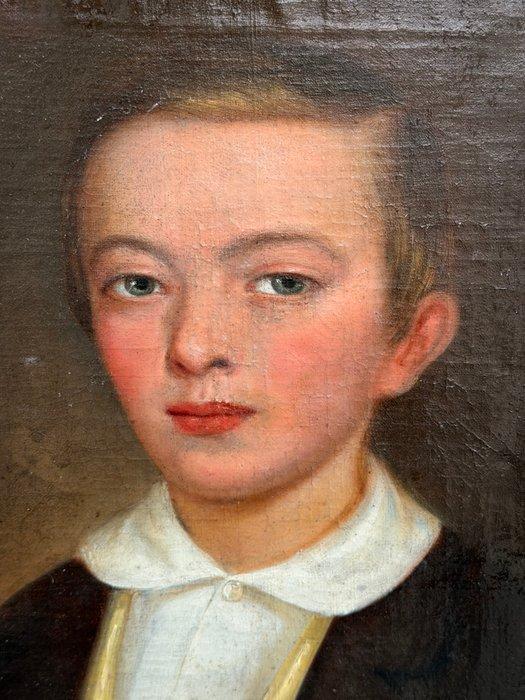 Duitse school (XVIII) - Portrait of a Boy - NO RESERVE, Antiek en Kunst, Kunst | Schilderijen | Klassiek