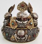 Oracle kroon - Zilver - Tibet - 19e-20e eeuw, Antiek en Kunst