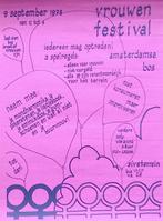 vintageposter vrouwenrechten - vrouwenfestival 1978, Verzenden, Nieuw, Overige onderwerpen, Met lijst