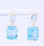 Zonder Minimumprijs - Oorbellen - 14 karaat Geel goud Topaas, Nieuw