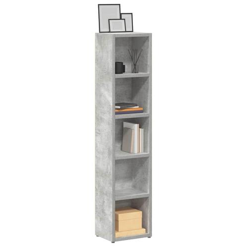 vidaXL Cd-kasten 2 st 21x16x93,5 spaanplaat betongrijs, Huis en Inrichting, Woonaccessoires | Cd- en Dvd-rekken, Nieuw, Verzenden