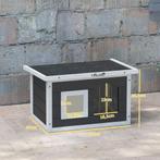 TRUUSK Houten Kattenhuis - Met Krabmat - Deurklep - Weerbest