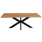 Acaciahouten Eettafel Rechthoek Edge 200x100 cm, Huis en Inrichting, Tafels | Eettafels, Verzenden, Nieuw, Industriële meubels