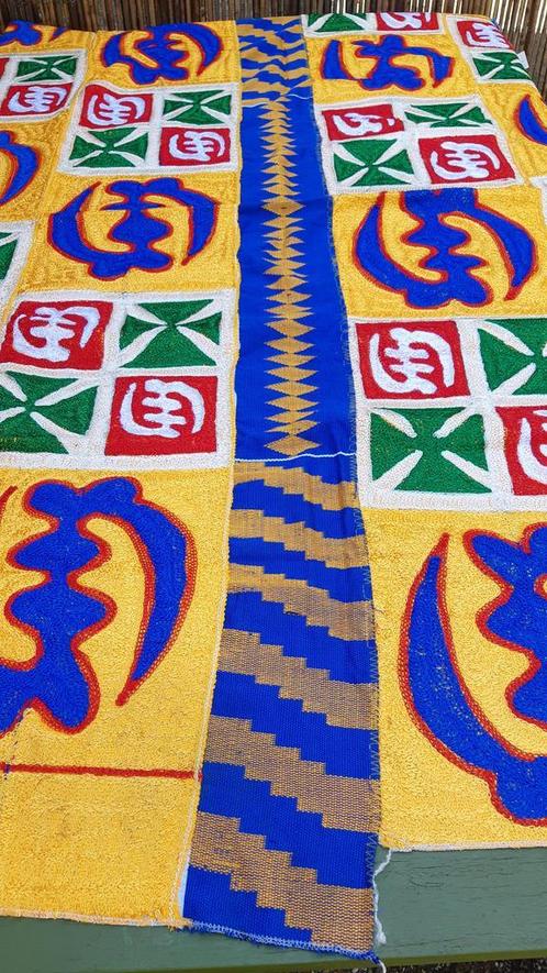 Aanbieding Obama machinale kente Ghana, Huis en Inrichting, Stoffering | Tapijten en Kleden, 100 tot 150 cm, 150 tot 200 cm, Rechthoekig