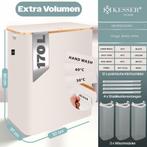KESSER® Wasmand met Deksel - 3 Waszakken - 170 Liter - Beige, Verzenden, Zo goed als nieuw
