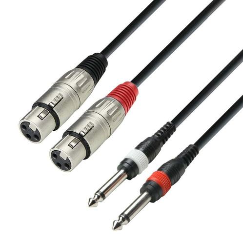 Adam Hall 3 Star TFP 0100 verloopkabel 2x XLR female naar 2x, Muziek en Instrumenten, Kabels en Stekkers, Nieuw, Ophalen of Verzenden