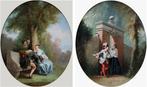 Antoine Watteau (1684 - 1721), Follower - A pair of Rococo, Antiek en Kunst