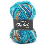 DROPS Fabel Print - 162 blue sea - Wol Garen, Hobby en Vrije tijd, Breien en Haken, Ophalen of Verzenden, Nieuw