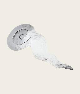 Zilveren Bloem abstract gehamerd XL broche kledingspeld beschikbaar voor biedingen