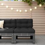 vidaXL Tuinmiddenbank massief grenenhout grijs, Tuin en Terras, Tuinsets en Loungesets, Verzenden, Nieuw