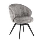 *WOONWINKEL* Luxe Eetkamerstoel Draaibaar Grijs, Huis en Inrichting, Stoelen, Verzenden, Nieuw, Grijs, Stof