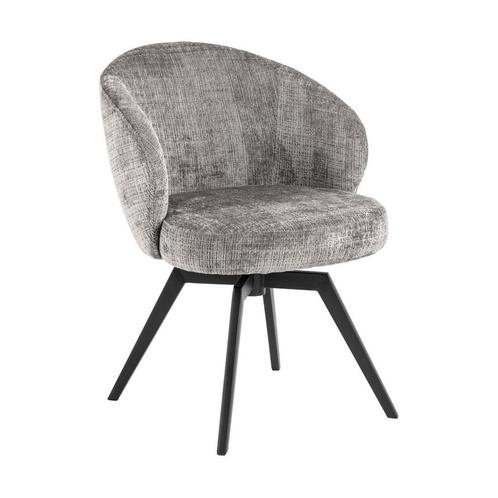 *WOONWINKEL* Luxe Eetkamerstoel Draaibaar Grijs, Huis en Inrichting, Stoelen, Grijs, Nieuw, Stof, Verzenden