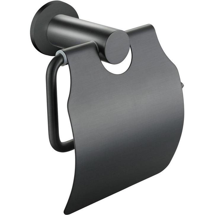 Toiletrolhouder met Klep - Leoni Rimbo - Rond - PVD -, Huis en Inrichting, Badkamer | Badtextiel en Accessoires, Nieuw, Ophalen of Verzenden