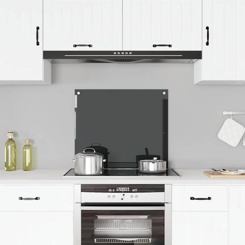 vidaXL Spatscherm keuken 70x60 cm gehard glas zwart, Huis en Inrichting, Keuken | Keukenbenodigdheden, Nieuw, Verzenden