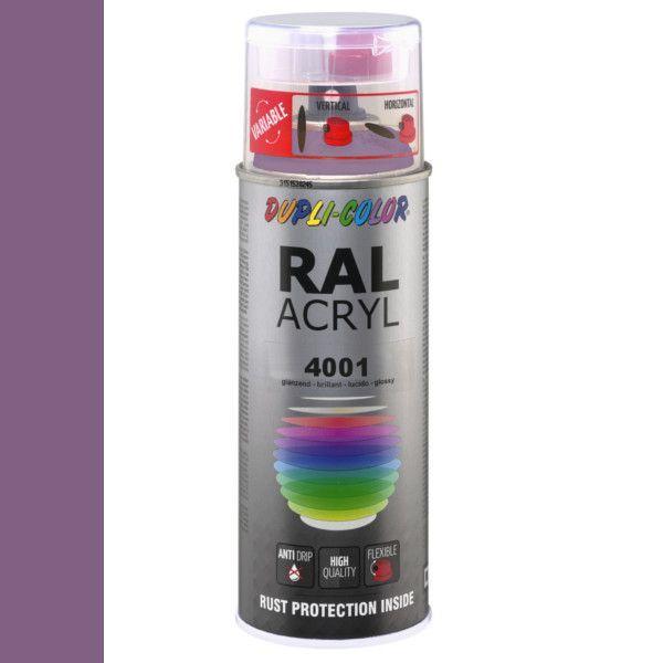 Dupli-Color Ral Acryl Ral 4001 Lila rood Hoogglans 400 ml, Doe-het-zelf en Verbouw, Verf, Beits en Lak, Nieuw, Ophalen of Verzenden