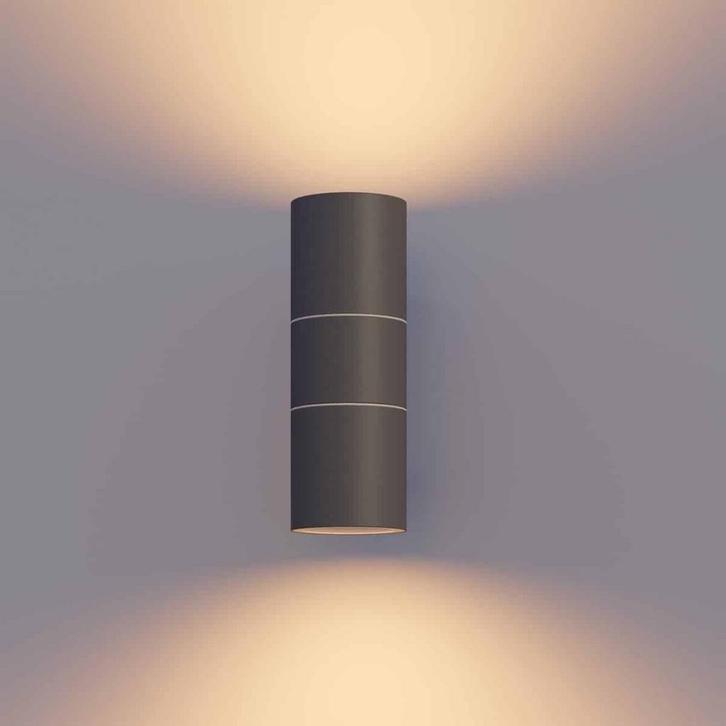 Calex Wandlamp Up &amp; Downlight Turin - 2x GU10 - IP54, Huis en Inrichting, Lampen | Wandlampen, Zo goed als nieuw, Ophalen of Verzenden