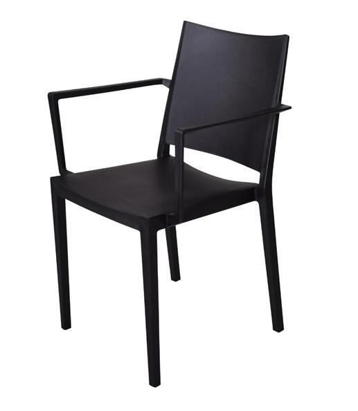 Florence Stapelbare Stoel met Armleuningen | Zwart | 56x4..., Zakelijke goederen, Horeca | Keukenapparatuur, Verzenden