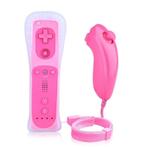 Wii Controller / Remote Roze + Nunchuk Roze (Third Party)..., Spelcomputers en Games, Ophalen of Verzenden, Zo goed als nieuw