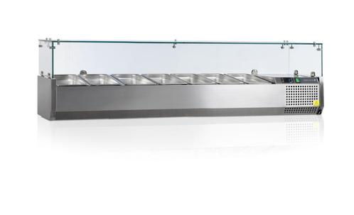 Tefcold saladiere | opzet koelvitrine | glas | 160 cm |, Zakelijke goederen, Horeca | Keukenapparatuur, Nieuw in verpakking, Koelen en Vriezen