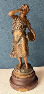 Moreau L. & F. - sculptuur, Le Baiser - 40.5 cm - Zamak, Antiek en Kunst