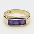 Ring - 14 karaat Geel goud Saffier, Sieraden, Tassen en Uiterlijk, Ringen, Nieuw