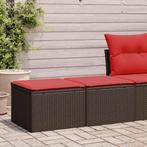 vidaXL 2-delige Loungeset met kussens poly rattan acacia, Tuin en Terras, Verzenden, Nieuw, Rotan, Loungeset