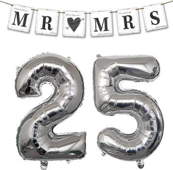 Mr and Mrs Always and Forever set 25 jaar zilver