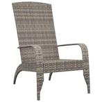 Poly Rattan Tuinstoel Grijs | Retourdeal | 55%, Tuin en Terras, Ophalen of Verzenden, Nieuw, Rotan