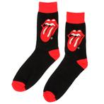 The Rolling Stones Tongue and Lips Logo Sokken Zwart/Rood -, Nieuw