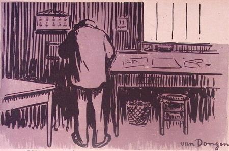 Verantwoordelijkheden - Litho Kees van Dongen (lijst optie), Antiek en Kunst, Kunst | Litho's en Zeefdrukken, Verzenden