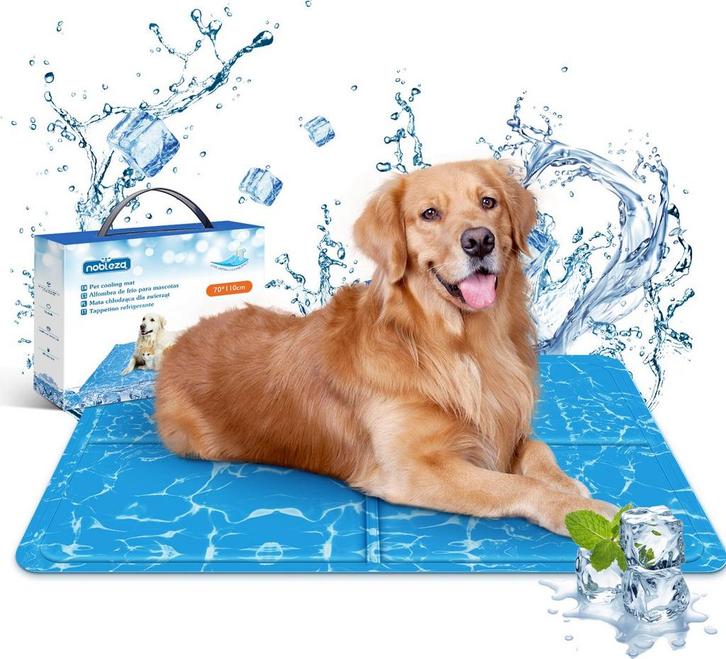 Nobleza Koelmat voor honden en katten - 70x110cm - Blauw, Huis en Inrichting, Overige Huis en Inrichting, Nieuw, Verzenden