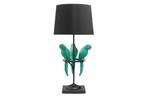 Design tafellamp WILDLIFE 75cm zwart turquoise ronde, Huis en Inrichting, Lampen | Tafellampen, Ophalen of Verzenden, Nieuw