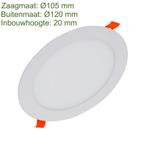 LED Inbouw Downlight 6W Slim | Ø105mm 420lm, Ophalen of Verzenden, Nieuw, Kunststof, Modern