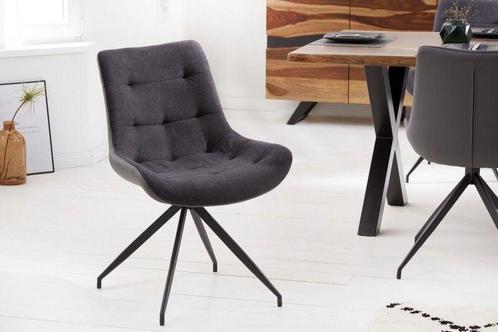 Design stoel DIVANI donkergrijs metalen frame zwart in, Huis en Inrichting, Stoelen, Ophalen of Verzenden