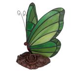Tiffany vlinderlamp – Donkergroen & Lichtgroen Glas – H 24, Verzenden, Nieuw