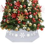 vidaXL Kerstboomrok Ø68x25 cm zilverkleurig en wit, Verzenden, Nieuw
