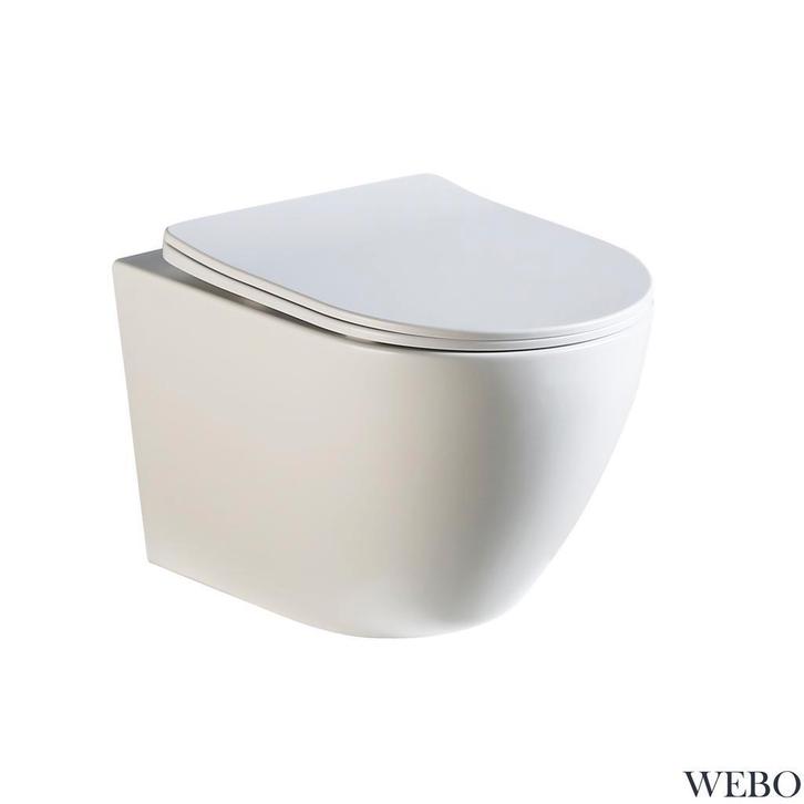 SALE: WEBO Toilet Hangend Randloos inclusief Wandcloset, Doe-het-zelf en Verbouw, Sanitair, Nieuw, Toilet, Ophalen of Verzenden