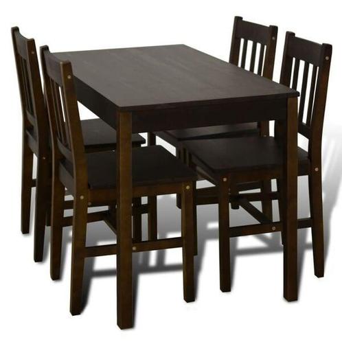 Bruine Eethoek voor 4 pers. | Retourdeal | 40% Korting, Huis en Inrichting, Complete eetkamers, 4 tot 6 stoelen, Nieuw, Ophalen of Verzenden