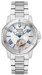 Bulova 96L326 Marine Star automatisch dameshorloge 34 mm, Sieraden, Tassen en Uiterlijk, Horloges | Dames, Nieuw, Overige merken