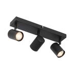 Moderne plafondlamp zwart 3-lichts verstelbaar rechthoekig -, Nieuw, Overige materialen, Modern