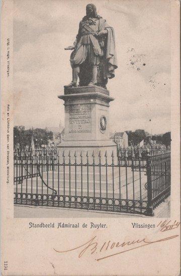 VLISSINGEN - Standbeeld Admiraal de Ruyter, Verzamelen, Ansichtkaarten | Nederland, Verzenden