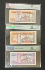 Mongolië. - 3 banknotes - all graded - various dates (Zonder