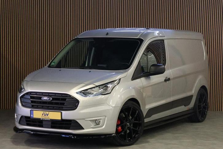 Ford Transit Connect 1.5 EcoBlue 120 PK AUT L2 | CarPlay | C, Auto's, Bestelauto's, Dealer onderhouden, Lease, Zwart, Automaat
