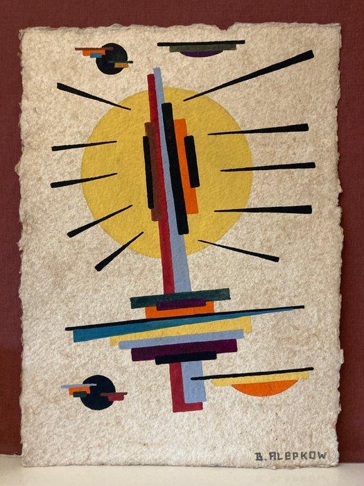 Boris Alepkow (XIX-XX) - Suprématisme Avant Garde Russe, Antiek en Kunst, Kunst | Schilderijen | Modern